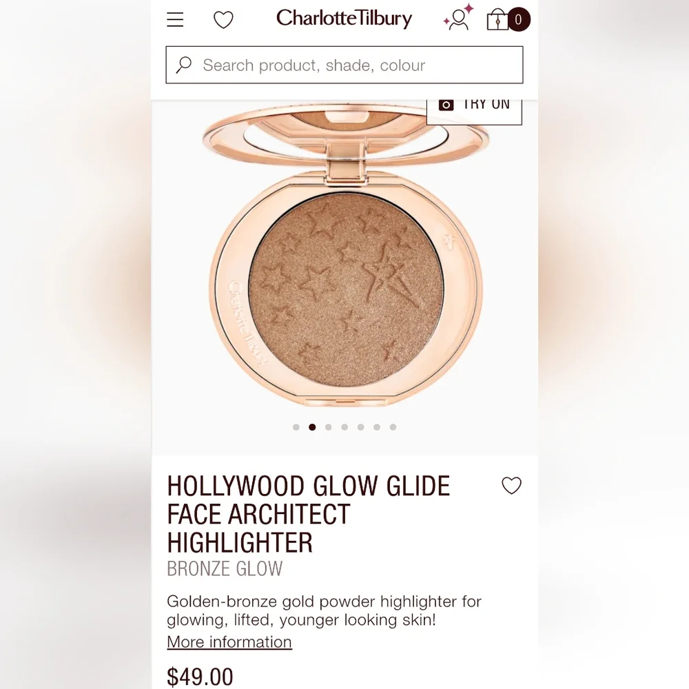 Charlotte Tilbury Gold and Brown Highlighter Radiant Glow - Picture 4 of 4